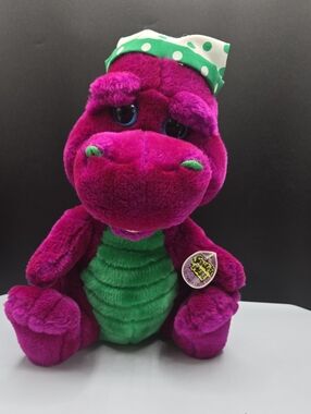 Vintage 1993 Magic Land Of Dinotales Plush Collectible Purple Dinosaur 